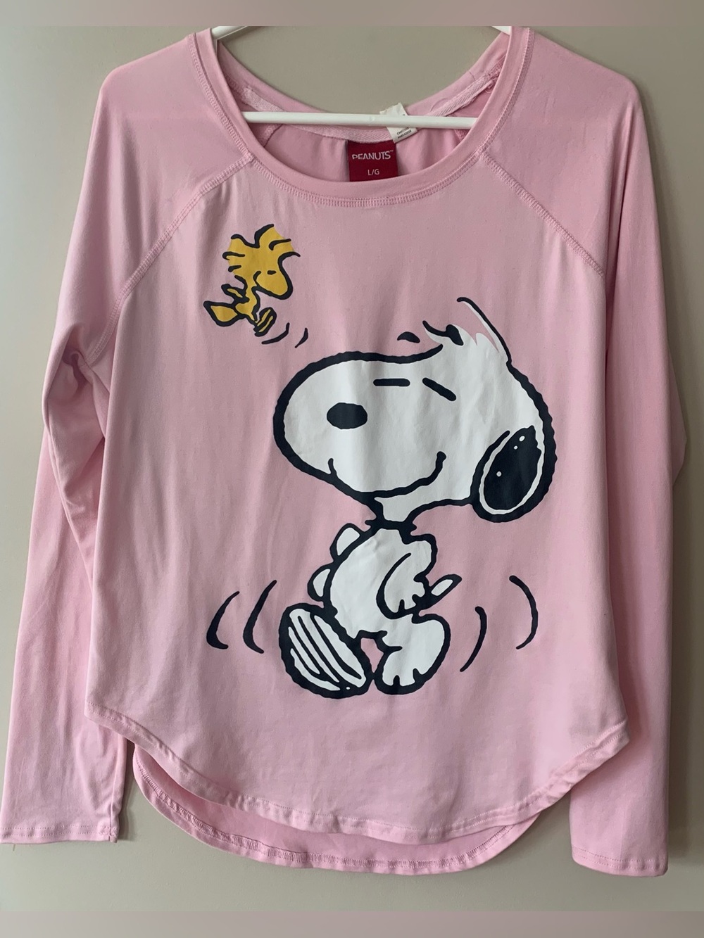 Peanuts Snoopy & Woodstock Pink Long-Sleeve Pajamas